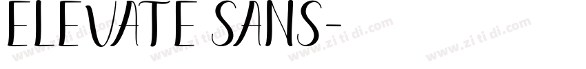 Elevate Sans字体转换